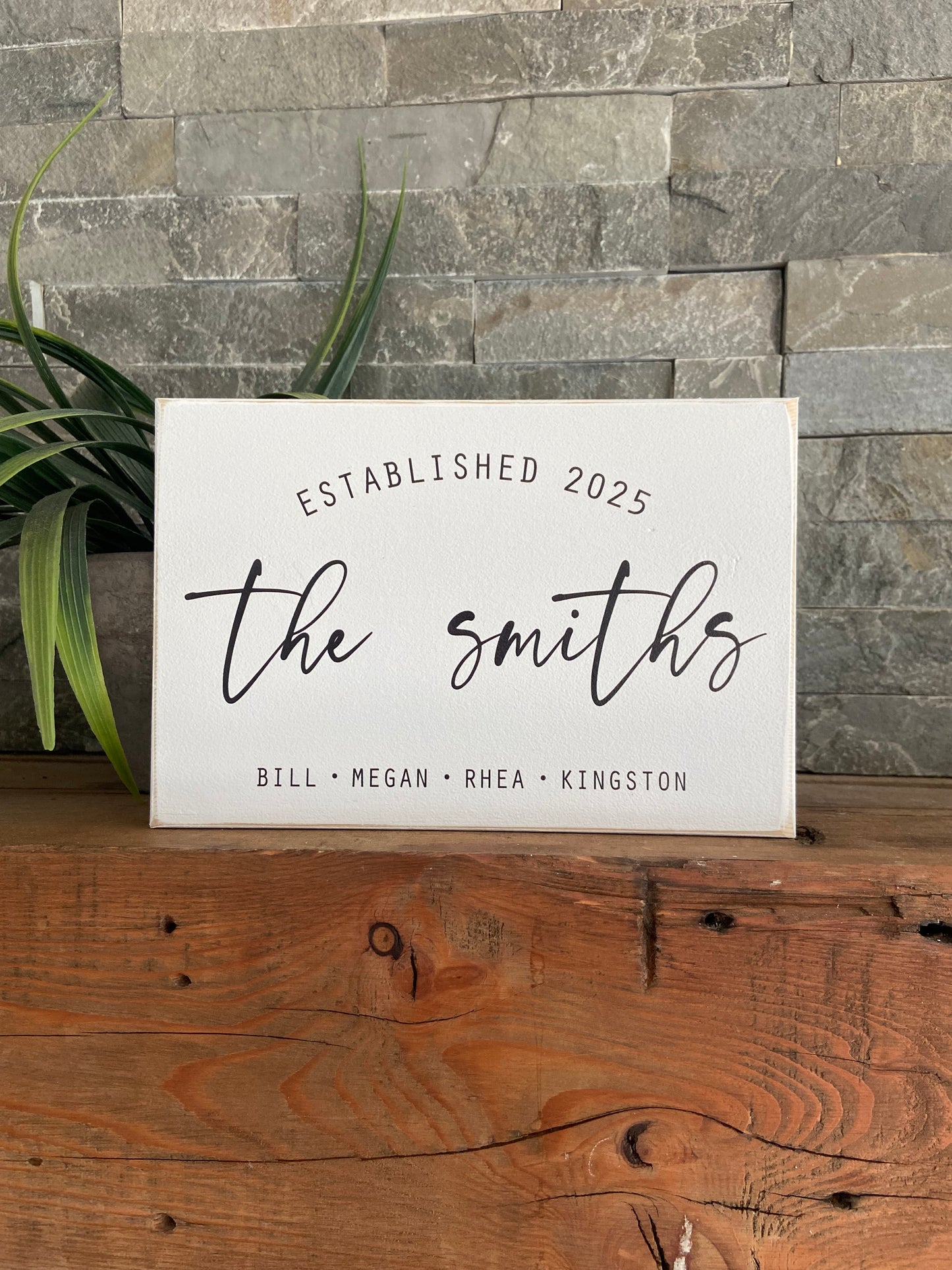Custom Family Name Sign, Personalized Wood Sign with Last Name, Established sign