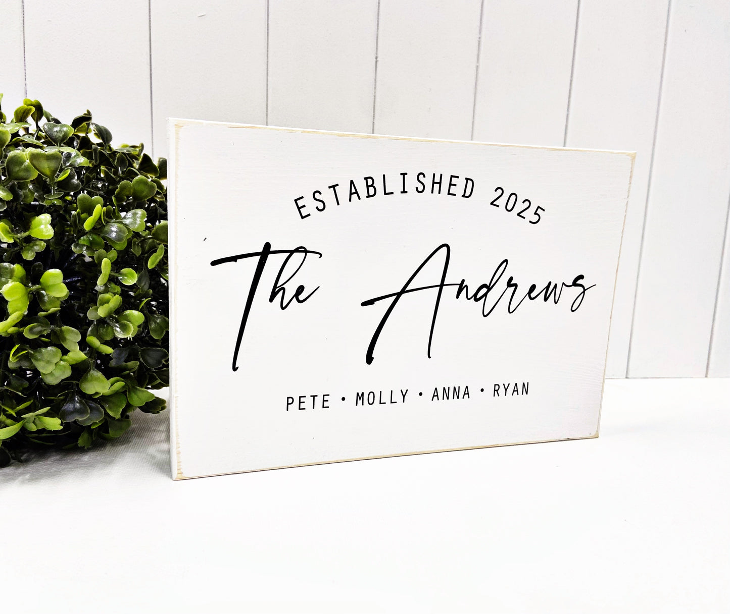 Custom Family Name Sign, Personalized Wood Sign with Last Name, Established sign