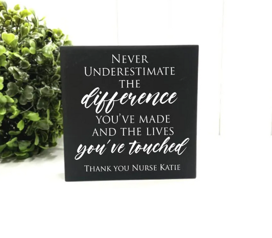 Personalized Gift for Doctor, Nurse or Retirement Sign, Personalized Gift, Doctor Gift, Retiring Teacher coworker Stand Alone Block