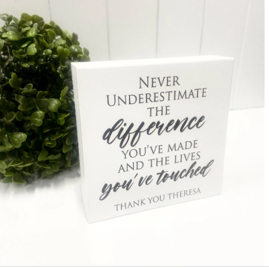 Personalized Gift for Doctor, Nurse or Retirement Sign, Personalized Gift, Doctor Gift, Retiring Teacher coworker Stand Alone Block