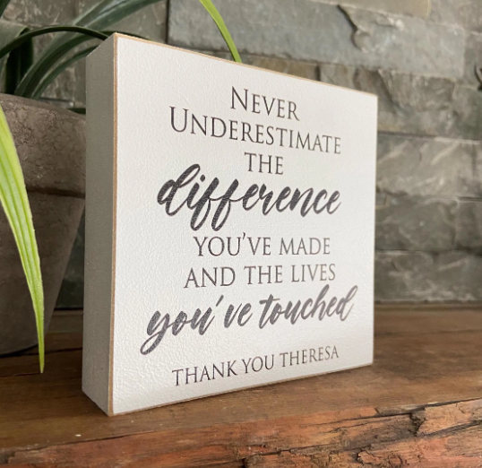 Personalized Gift for Doctor, Nurse or Retirement Sign, Personalized Gift, Doctor Gift, Retiring Teacher coworker Stand Alone Block