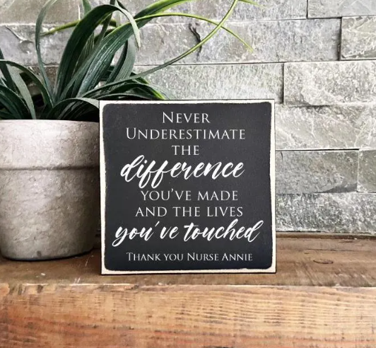 Personalized Gift for Doctor, Nurse or Retirement Sign, Personalized Gift, Doctor Gift, Retiring Teacher coworker Stand Alone Block