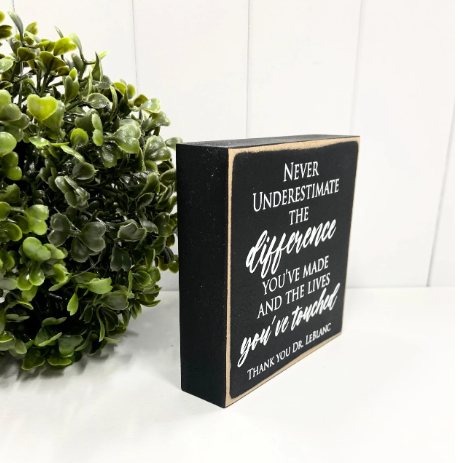 Personalized Gift for Doctor, Nurse or Retirement Sign, Personalized Gift, Doctor Gift, Retiring Teacher coworker Stand Alone Block
