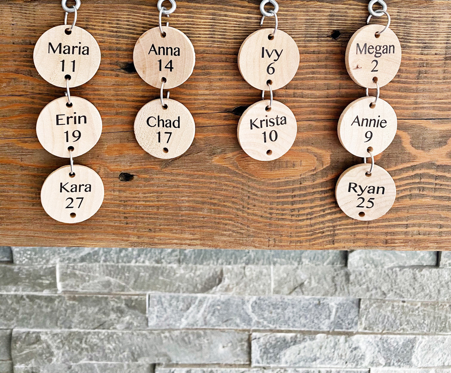Birthdays and Anniversaries Sign - Perpetual Birthday Calendar Board with tags - Family Celebrations